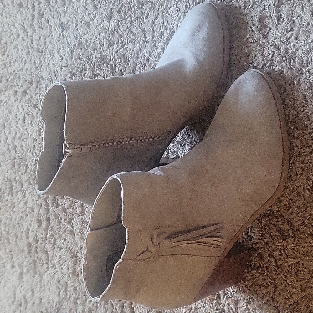 Gray Sway Ankle Boots